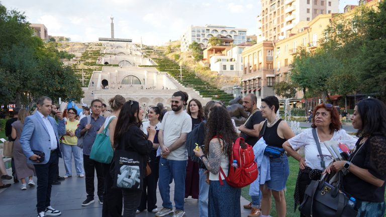 guided tour through Yerevan during the study trip "Youth in Power" organized by the European Center for Kurdish Studies