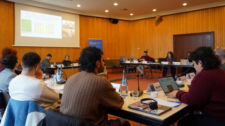 participants of the YES for Peace project by ezks listening to a lecture during workshop